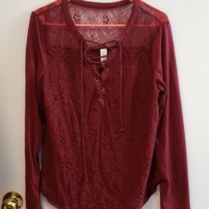 Lacy long sleeve top